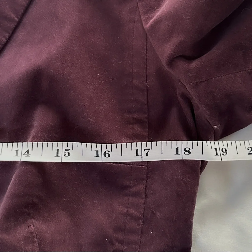 NY&CO Velvet Blazer • Dark Plum • Size 10 - Picture 5 of 10